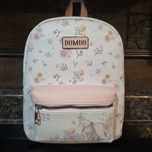 Loungefly Dumbo Floral Backpack - White and Pink